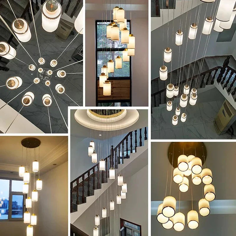 Modern LED Pendant Light Chandeliers for Living Room Staircase Decor