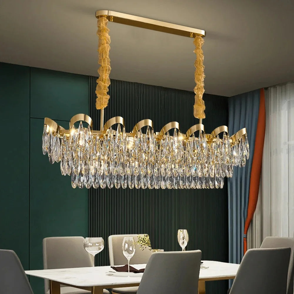 LED Sunflower Crystal Ceiling Chandelier for Home Decor and Lighting Fixture