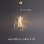 Crystal Pendant Light: Dimmable, Remote Control, Modern Luxury Steel LED Lamp