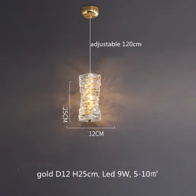 Modern Crystal Pendant Light Dimmable Remote Control Luxury Steel LED Lamp