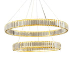 Luxury Gold Round Crystal Pendant Chandelier | Design for Living/Dining Room Lighting