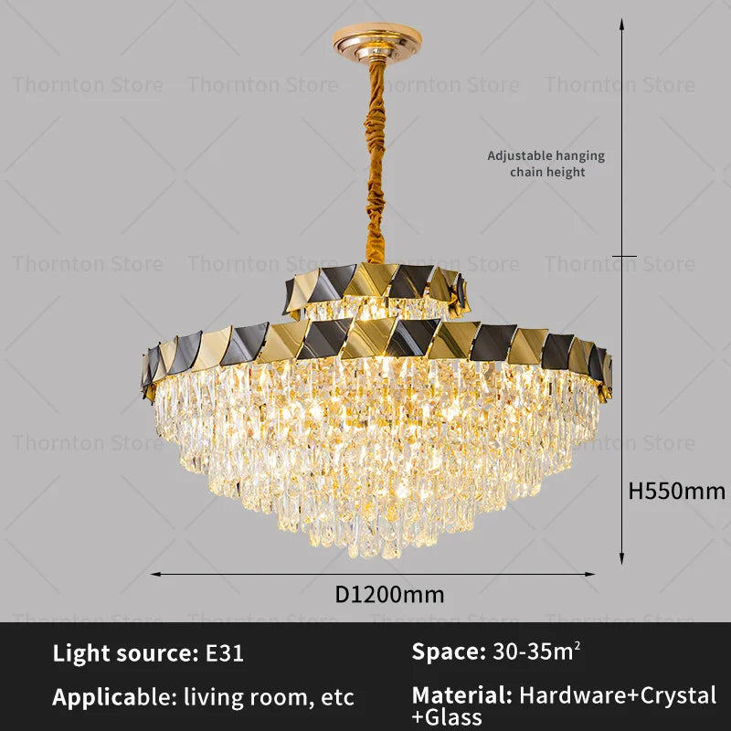 Crystal Chandelier: High-End Luxury Lighting for Living Room, Restaurant & More