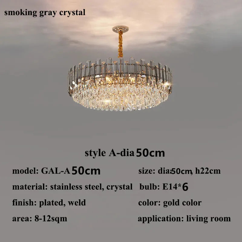 Modern Crystal Chandelier for Living Room Dining Hall Home Decor
