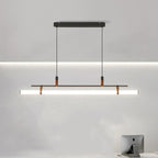 Glass Belt Chandelier: Modern Indoor Restaurant & Office LED Light