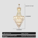 Elegant Crystal Duplex Chandelier for Livingroom, Hotel, and Villa