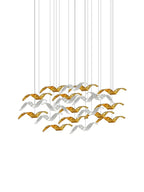 Spiral Glass Chandelier: Nordic Luxury Villa Pendent Lamp for Modern Bar and Restaurant