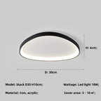 Nordic LED Ceiling Chandelier, Dimmable Black Stone Design for Living Room and Bedroom