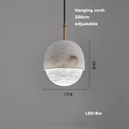 Alabaster Pendant Lights LED Designer Hanging Lamps For Living Room