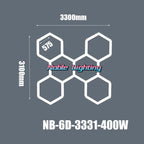 Hexagonal Ceiling & Wall LED Panel Lights for Salon Car Beauty Shop