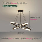 Modern Minimalist Ring Chandelier for Living Room, Bedroom, and Restaurant