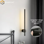 LED Modern Wall Lamp with Built-In Switch for Bedroom Living Room Decor
