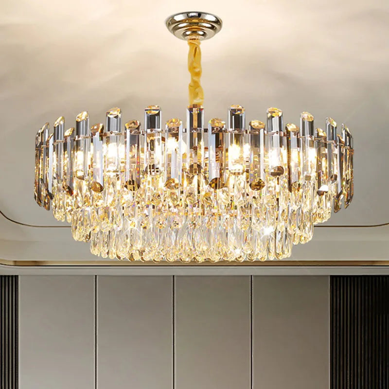 Luxury Crystal Chandelier: Modern Living Room & Dining Room LED Lighting
