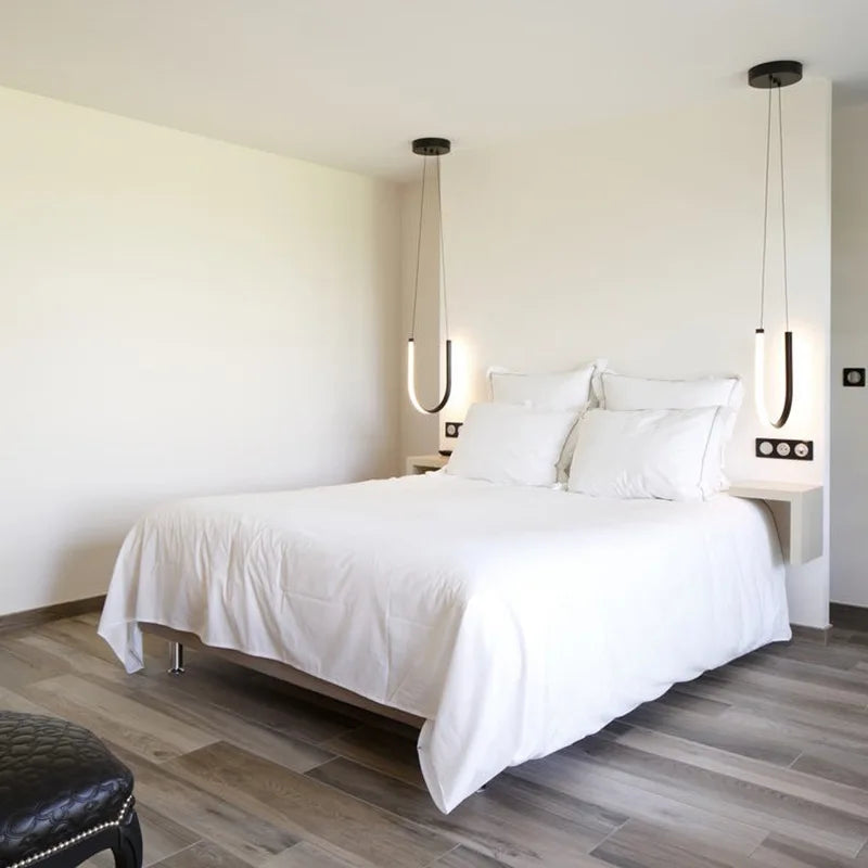 Modern U Shape LED Chandelier for Dining Living Kitchen Island Lighting