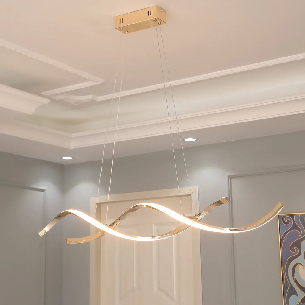 Modern Nordic LED Pendant Light - Chrome/Gold Plated Finish