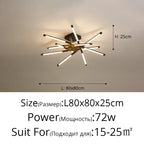 Dimmable LED Ceiling Chandelier, Modern Interior Lighting for Dining Room, Bedroom, Living Room
