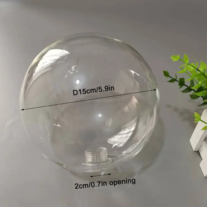 Clear Glass Pendant Lamp Shade with 2.2cm Thread for Chandeliers & Hanging Lights