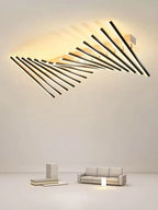 Modern LED Strip Ceiling Chandelier for Living Room, Office, Restaurant, and Bar