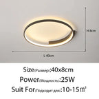 Modern Round LED Ceiling Light for Living Room Bedroom Dining Nordic Design