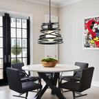 Modern LED Spiral Swirl Pendant Lamp Shade Chandelier for Living Room