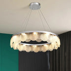Modern Chrome Steel Ceiling Chandelier: Stylish LED Ceiling Lights for Living Room Décor