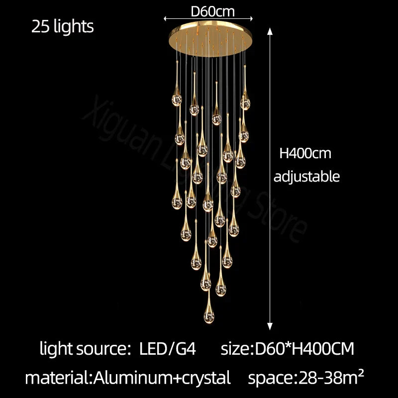 Crystal Bubble Chandelier: Modern Luxury Lighting for Home, Dining, Bedroom & Stairwell