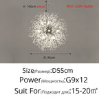 Modern LED Dandelion Chandelier for Home Decor and Lighting