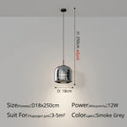 Nordic Glass Pendant Light Mini Copper LED Hanglamp for Bedroom, Living Room