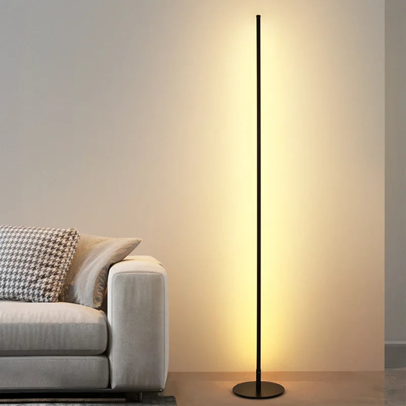 LED Floor Lamp 15W Aluminum Iron Paint Black/White Living Room Bedroom Lighting