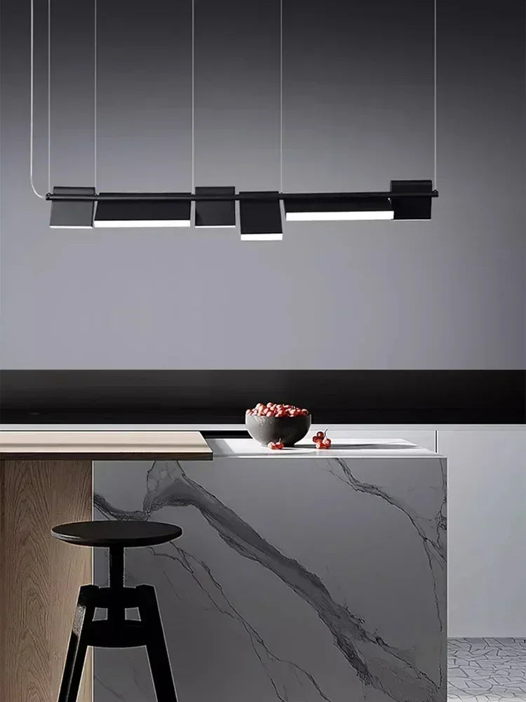 Modern Minimalist Rotatable LED Pendant Chandeliers for Dining Room and Office