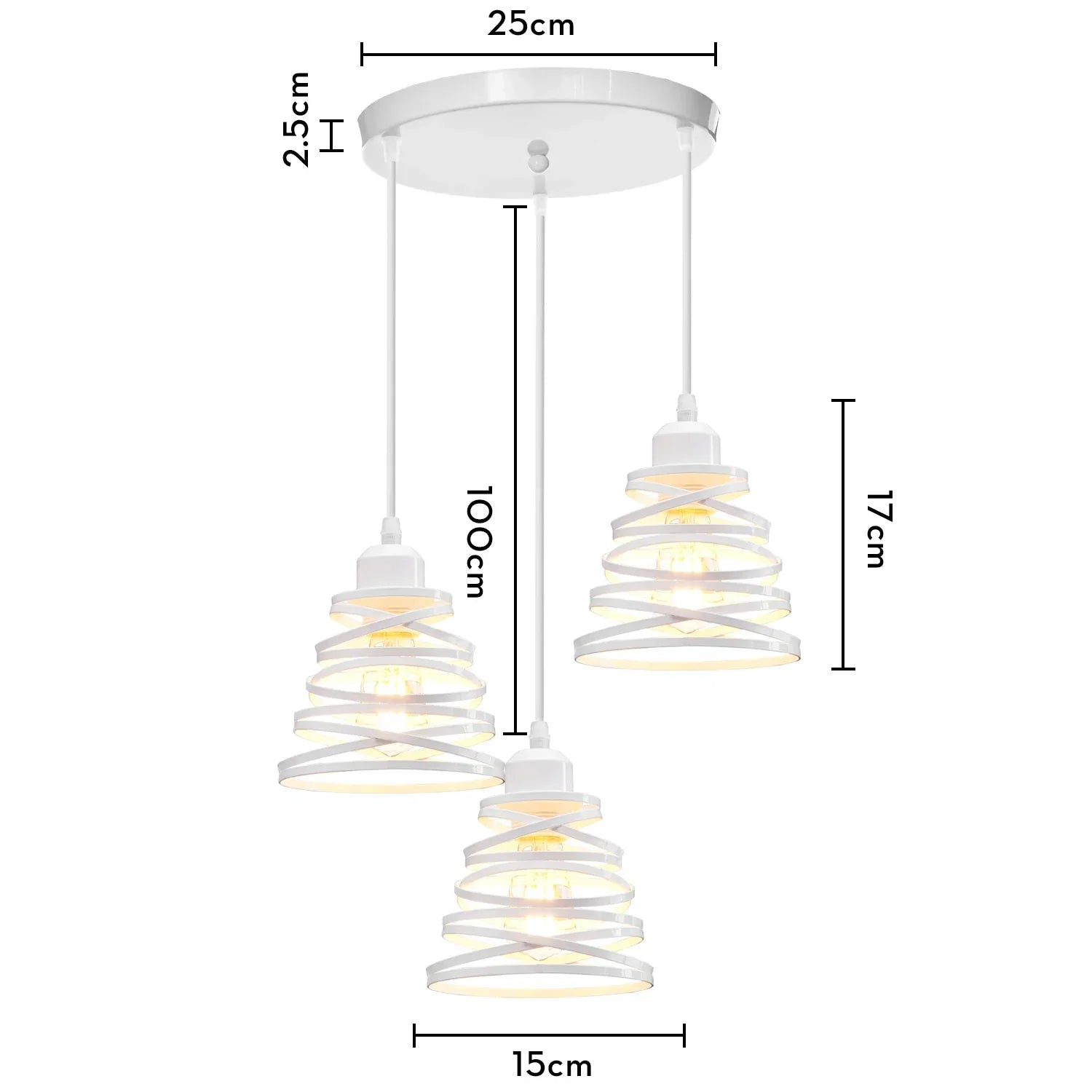 Wrought Iron Caged Pendant Light for Industrial Style Decor