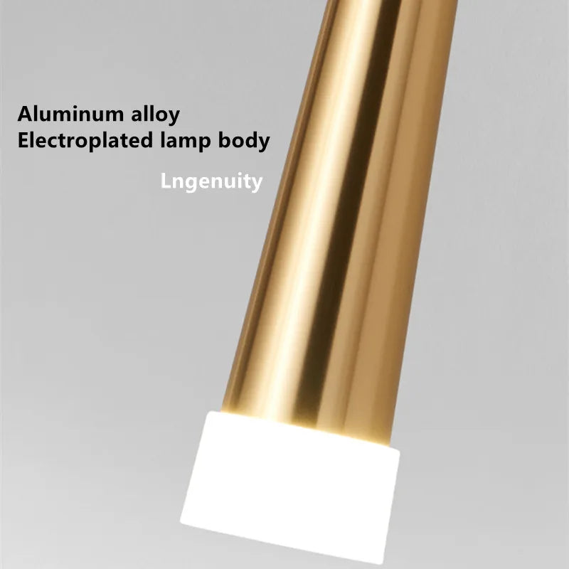 Black Stair Chandelier: Modern Duplex Living Room Dining Room LED Ceiling Light