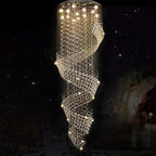 Spiral Interior Design Luxury Corridor LED Crystal Chandelier