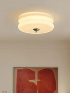 White Yellow Glass LED Ceiling Chandelier Modern Living Room Decor