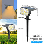 Solar Landscape Light: 50LED Outdoor Waterproof Garden Spotlight with 3 Color Modes