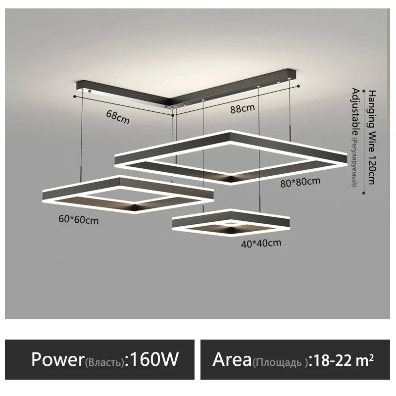Modern LED Chandelier for Home Interior Decor Bedroom Living Room Lighting