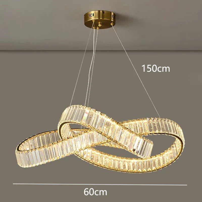 Crystal Chandelier Pendant Lamp for Modern Living Room & Dining Room Lighting