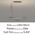 Nordic Minimalist LED Chandelier: Modern Aluminum Copper Pendant Lamp for Home Decor