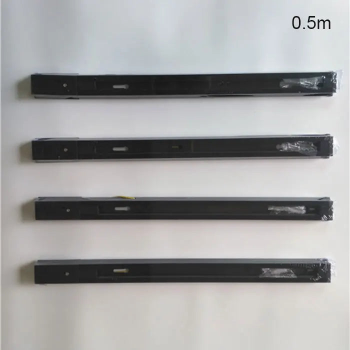Ceiling Track Rail Connector Set: Black/White, Straight/Cross, 0.5m/1m, 2-Wire