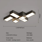 Modern Minimalist Square LED Ceiling Lamp Creative Geometry Light Home Decor Lighting