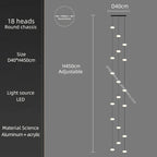 Modern Nordic LED Ceiling Chandelier for Home Living Room Staircase Lighting