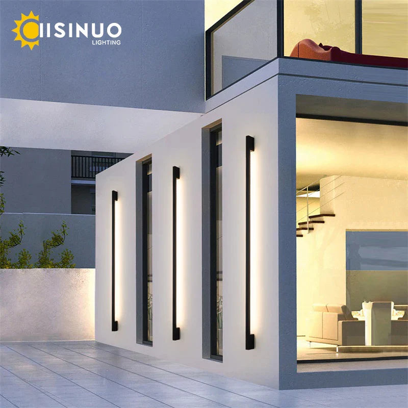 Outdoor Wall Lamp Sconce Light for Garden Porch, Garage, Courtyard - Black