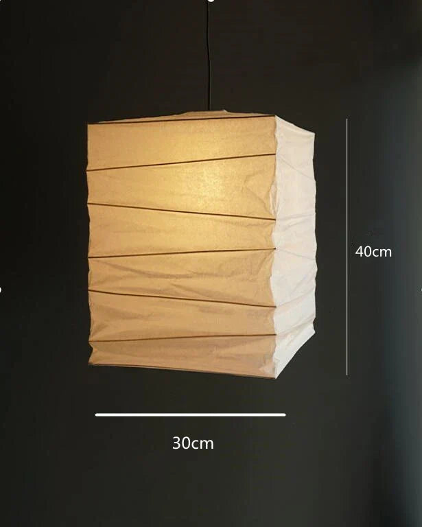 Akari Rice Paper Pendant Lamp for Living Room Bedroom - Wabi Sabi Design