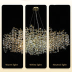 Sun Crystal Chandelier for Elegant Living Room & Lobby Lighting