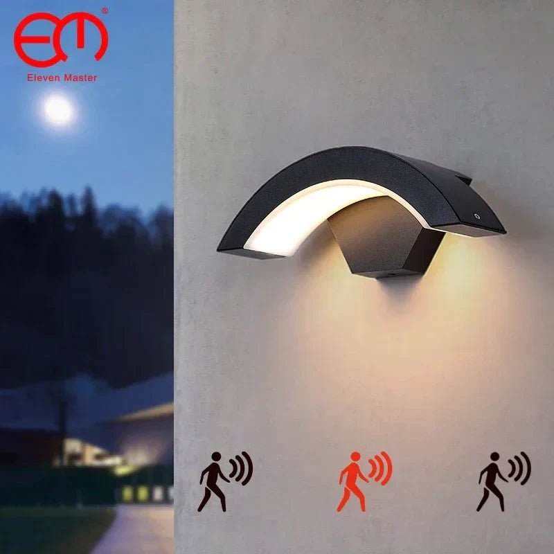 LED Waterproof Outdoor Wall Lights Sensor Lamp for Porch Garden Balcony