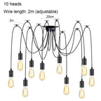 Spider Pendant Lights: Vintage Industrial Hanging Chandelier for Bar, Cafe Decor