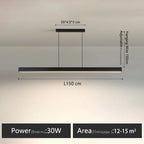 Modern Linear LED Chandelier Pendant Lights for Dining Table Kitchen Bar