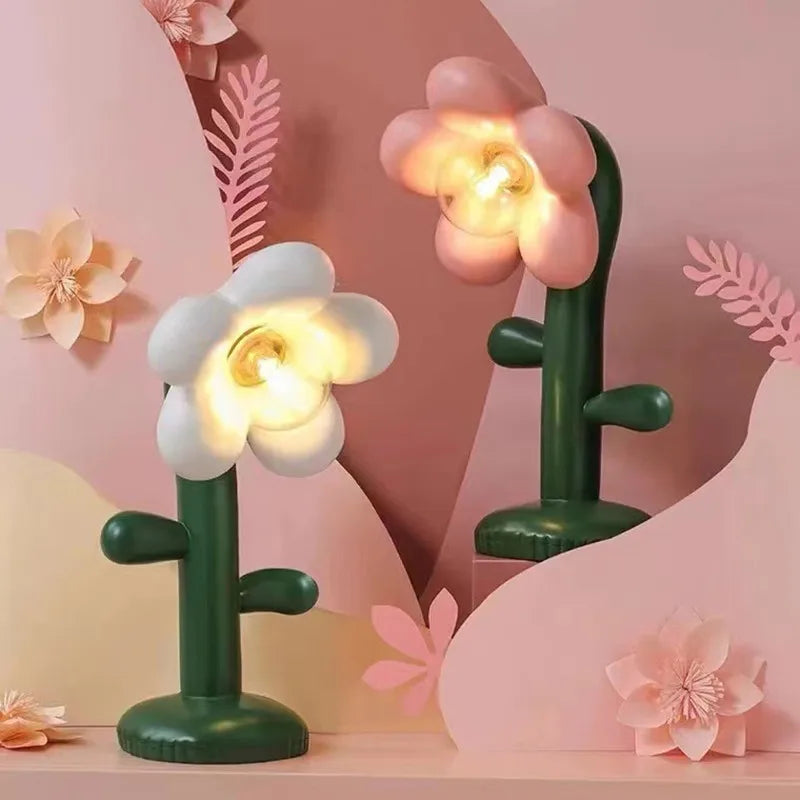 Flower Desk Lamp Office Bedroom Decoration Wedding Gift Living Room Children Room Decor