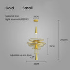 Modern Iron Art Led Pendant Light in Black/Gold for Dinning Room