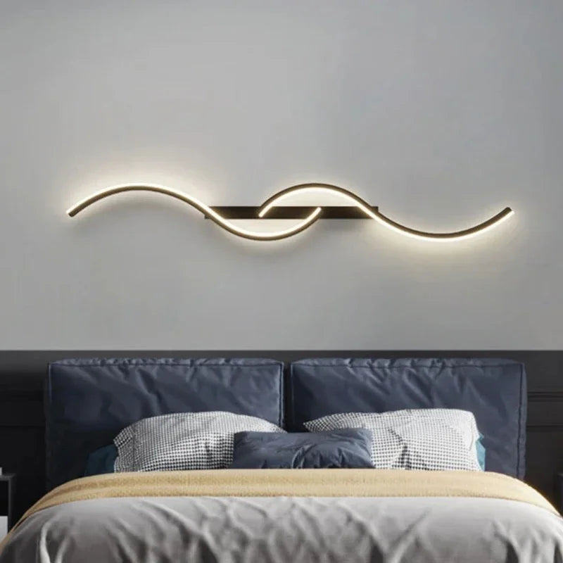 Modern LED Wall Lamp for Living Room Bedroom Stairs, Minimalist Art Interior Wall Light Fixtures