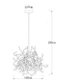 Stainless Steel Chandelier Pendant Lamp LED Dining Table Lighting Fixture